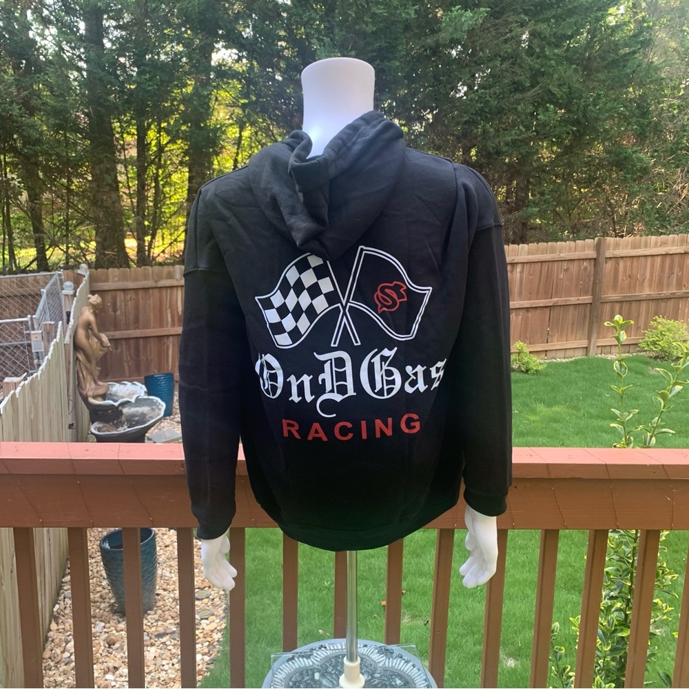 On D Gas Racing Fleece Hoodie | M | Black New!!